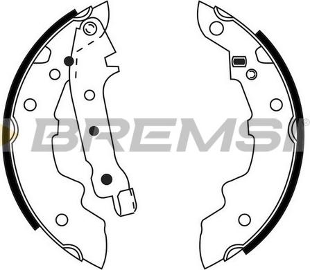 Bremsi GF0412 - Комплект гальм, барабанний механізм autozip.com.ua