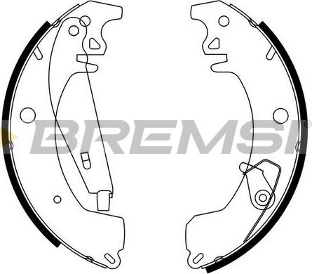 Bremsi GF0417 - Комплект гальм, барабанний механізм autozip.com.ua