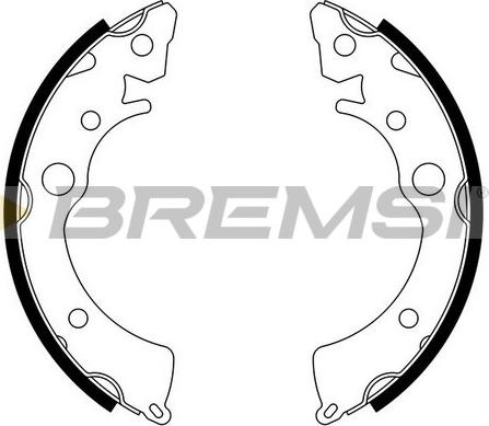 Bremsi GF0431 - Комплект гальм, барабанний механізм autozip.com.ua