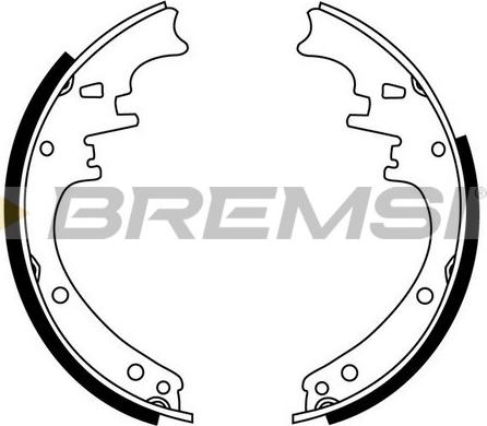 Bremsi GF0421 - Комплект гальм, барабанний механізм autozip.com.ua