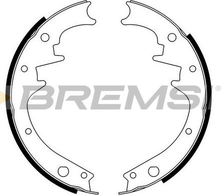 Bremsi GF0422 - Комплект гальм, барабанний механізм autozip.com.ua