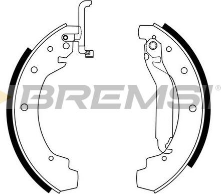 Bremsi GF0549 - Комплект гальм, барабанний механізм autozip.com.ua