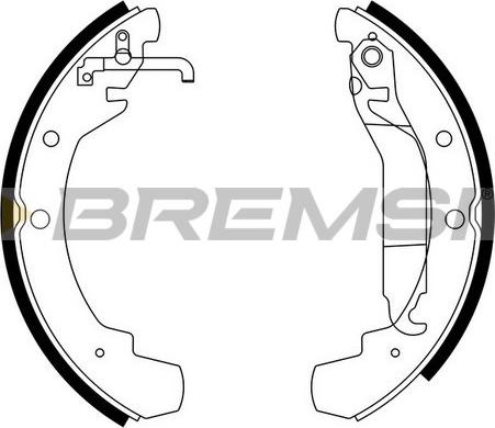 Bremsi GF0548 - Комплект гальм, барабанний механізм autozip.com.ua