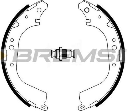 Bremsi GF0555 - Комплект гальм, барабанний механізм autozip.com.ua