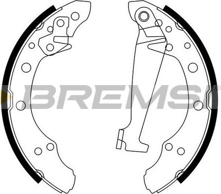 Bremsi GF0556 - Комплект гальм, барабанний механізм autozip.com.ua