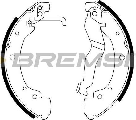 Bremsi GF0557 - Комплект гальм, барабанний механізм autozip.com.ua