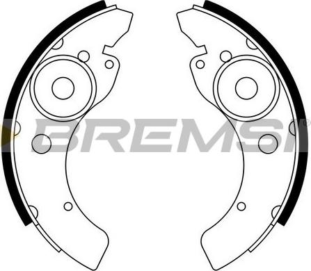 Bremsi GF0510 - Комплект гальм, барабанний механізм autozip.com.ua