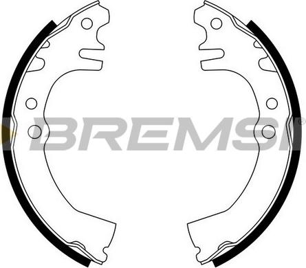Bremsi GF0680 - Комплект гальм, барабанний механізм autozip.com.ua