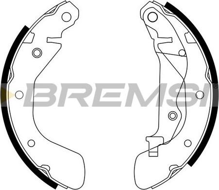 Bremsi GF0633 - Комплект гальм, барабанний механізм autozip.com.ua