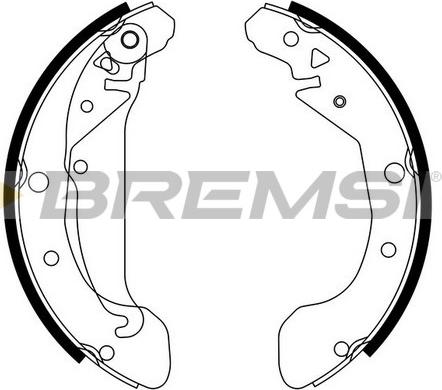 Bremsi GF0632 - Комплект гальм, барабанний механізм autozip.com.ua