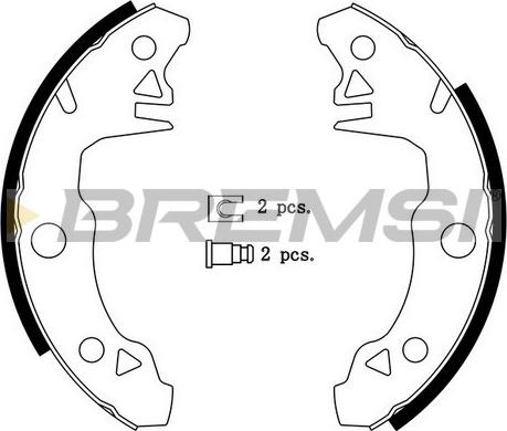 Bremsi GF0098 - Комплект гальм, барабанний механізм autozip.com.ua