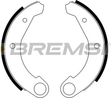 Bremsi GF0092 - Комплект гальм, барабанний механізм autozip.com.ua