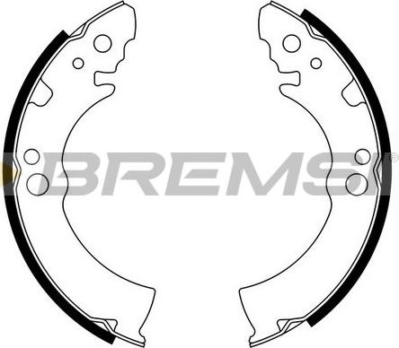 Bremsi GF0004 - Комплект гальм, барабанний механізм autozip.com.ua