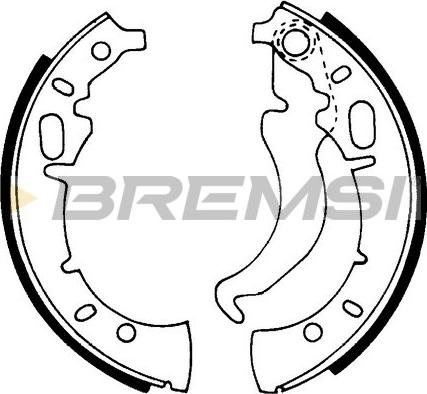 Bremsi GF0011 - Комплект гальм, барабанний механізм autozip.com.ua