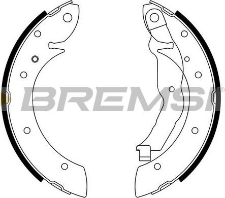 Bremsi GF0077 - Комплект гальм, барабанний механізм autozip.com.ua