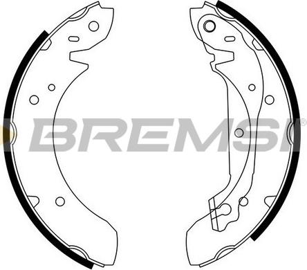 Bremsi GF0195 - Комплект гальм, барабанний механізм autozip.com.ua