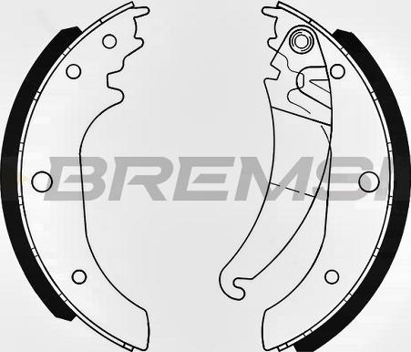 Bremsi GF0190 - Комплект гальм, барабанний механізм autozip.com.ua