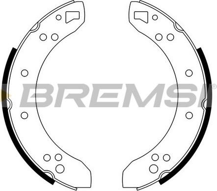 Bremsi GF0198 - Комплект гальм, барабанний механізм autozip.com.ua