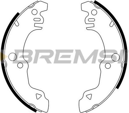 Bremsi GF0193 - Комплект гальм, барабанний механізм autozip.com.ua