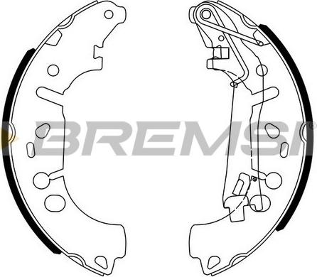 Bremsi GF0146 - Комплект гальм, барабанний механізм autozip.com.ua