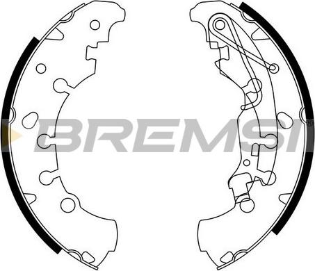 Bremsi GF0140 - Комплект гальм, барабанний механізм autozip.com.ua