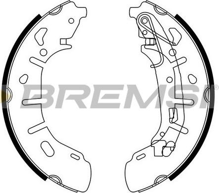 Bremsi GF0148 - Комплект гальм, барабанний механізм autozip.com.ua