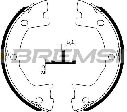 Bremsi GF0147 - Комплект гальм, ручник, парковка autozip.com.ua