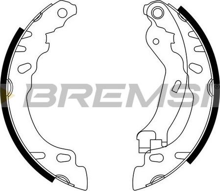 Bremsi GF0154 - Комплект гальм, барабанний механізм autozip.com.ua