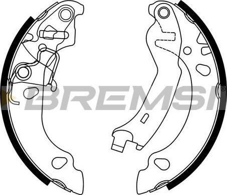 Bremsi GF0151 - Комплект гальм, барабанний механізм autozip.com.ua