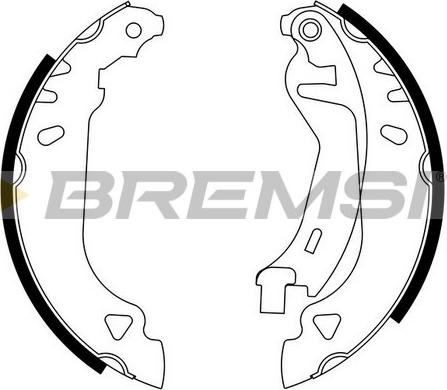 Bremsi GF0169 - Комплект гальм, барабанний механізм autozip.com.ua