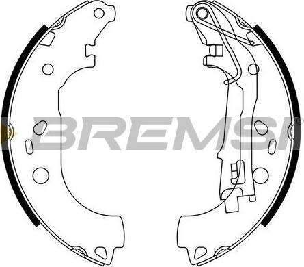 Bremsi GF0161 - Комплект гальм, барабанний механізм autozip.com.ua