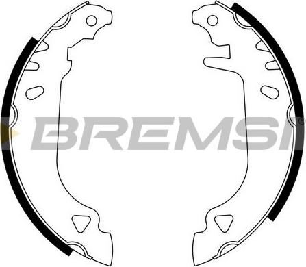 Bremsi GF0168 - Комплект гальм, барабанний механізм autozip.com.ua