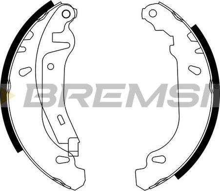 Bremsi GF0105-2 - Комплект гальм, барабанний механізм autozip.com.ua