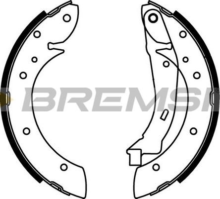 Bremsi GF0106 - Комплект гальм, барабанний механізм autozip.com.ua