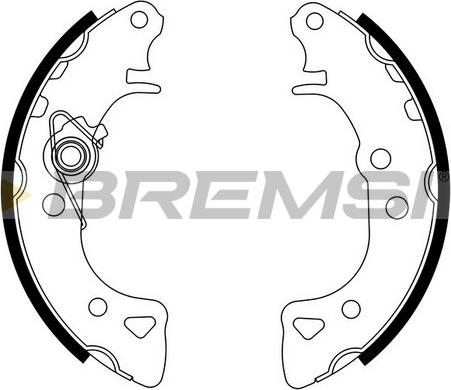 Bremsi GF0103 - Комплект гальм, барабанний механізм autozip.com.ua