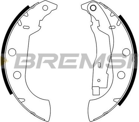 Bremsi GF0107 - Комплект гальм, барабанний механізм autozip.com.ua
