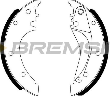 Bremsi GF0185 - Комплект гальм, барабанний механізм autozip.com.ua