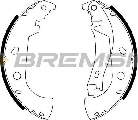 Bremsi GF0181 - Комплект гальм, барабанний механізм autozip.com.ua