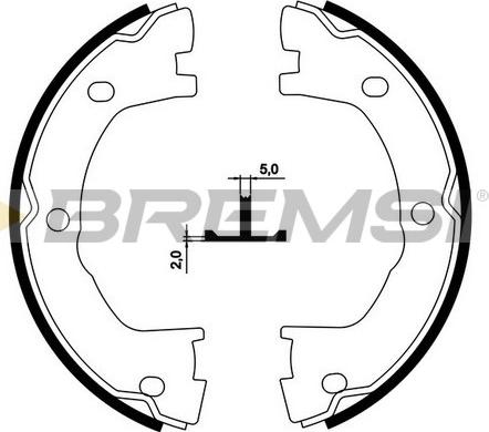 Bremsi GF0183 - Комплект гальм, ручник, парковка autozip.com.ua