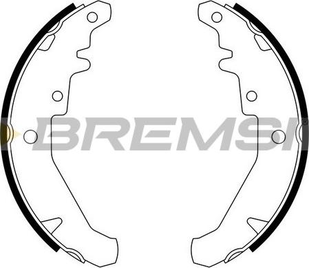 Bremsi GF0182 - Комплект гальм, барабанний механізм autozip.com.ua