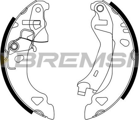 Bremsi GF0174 - Комплект гальм, барабанний механізм autozip.com.ua