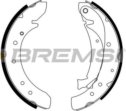 Bremsi GF0176 - Комплект гальм, барабанний механізм autozip.com.ua
