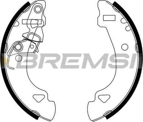 Bremsi GF0173 - Комплект гальм, барабанний механізм autozip.com.ua