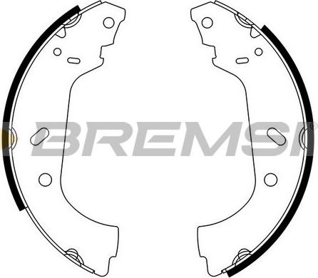 Bremsi GF0177 - Комплект гальм, барабанний механізм autozip.com.ua