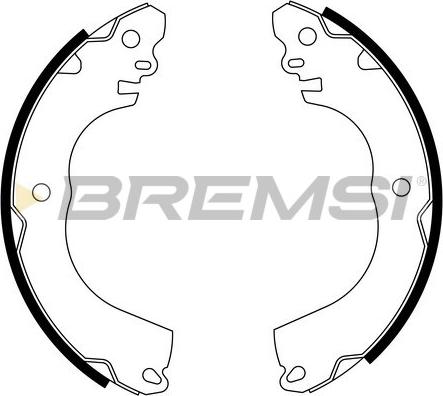 Bremsi GF0844 - Комплект гальм, барабанний механізм autozip.com.ua