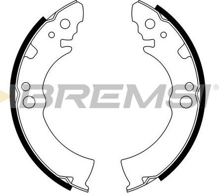 Bremsi GF0855 - Комплект гальм, барабанний механізм autozip.com.ua