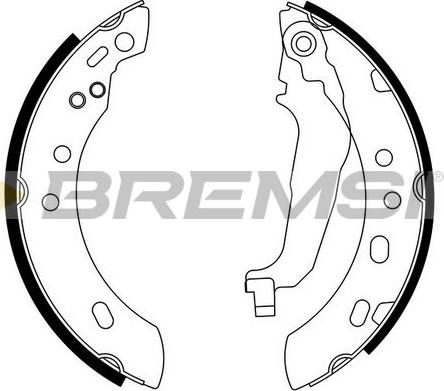 Bremsi GF0856 - Комплект гальм, барабанний механізм autozip.com.ua