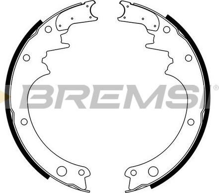 Bremsi GF0850 - Комплект гальм, барабанний механізм autozip.com.ua