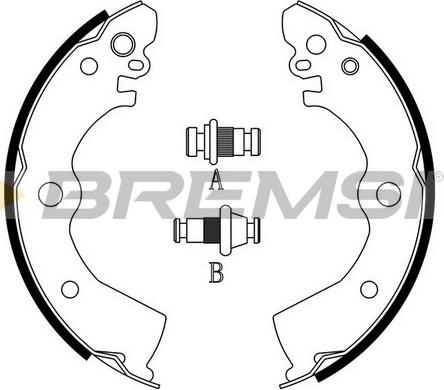 Bremsi GF0851 - Комплект гальм, барабанний механізм autozip.com.ua
