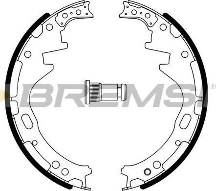 Bremsi GF0857 - Комплект гальм, барабанний механізм autozip.com.ua